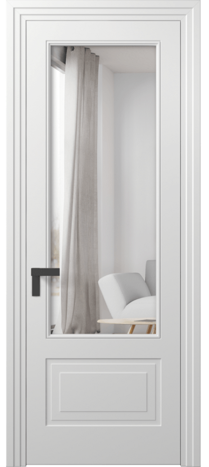 Межкомнатная дверь Рокка 8342 Матовый белоснежный Двустороннее зеркало, триплекс Цена 123610 сом | Volhovec