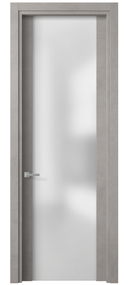 Межкомнатная дверь Планум 4114 Леон серебро Сатинированное стекло Цена 44379 ₽ | Volhovec