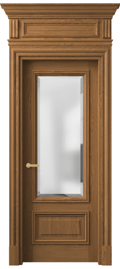 Межкомнатная дверь Антик 7306 Дуб пряный матовый Сатинированное стекло с фацетом Цена 264949 ₽ | Volhovec