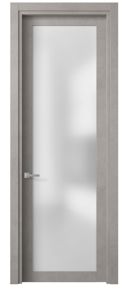 Межкомнатная дверь Планум 2102 Леон серебро Сатинированное стекло Цена 55880 сом | Volhovec
