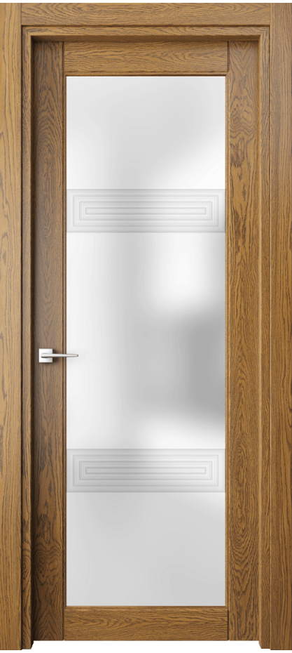 Межкомнатная дверь Эго 6112 Дуб медовый Сатинированное стекло "3Д" Цена 176760 сом | Volhovec