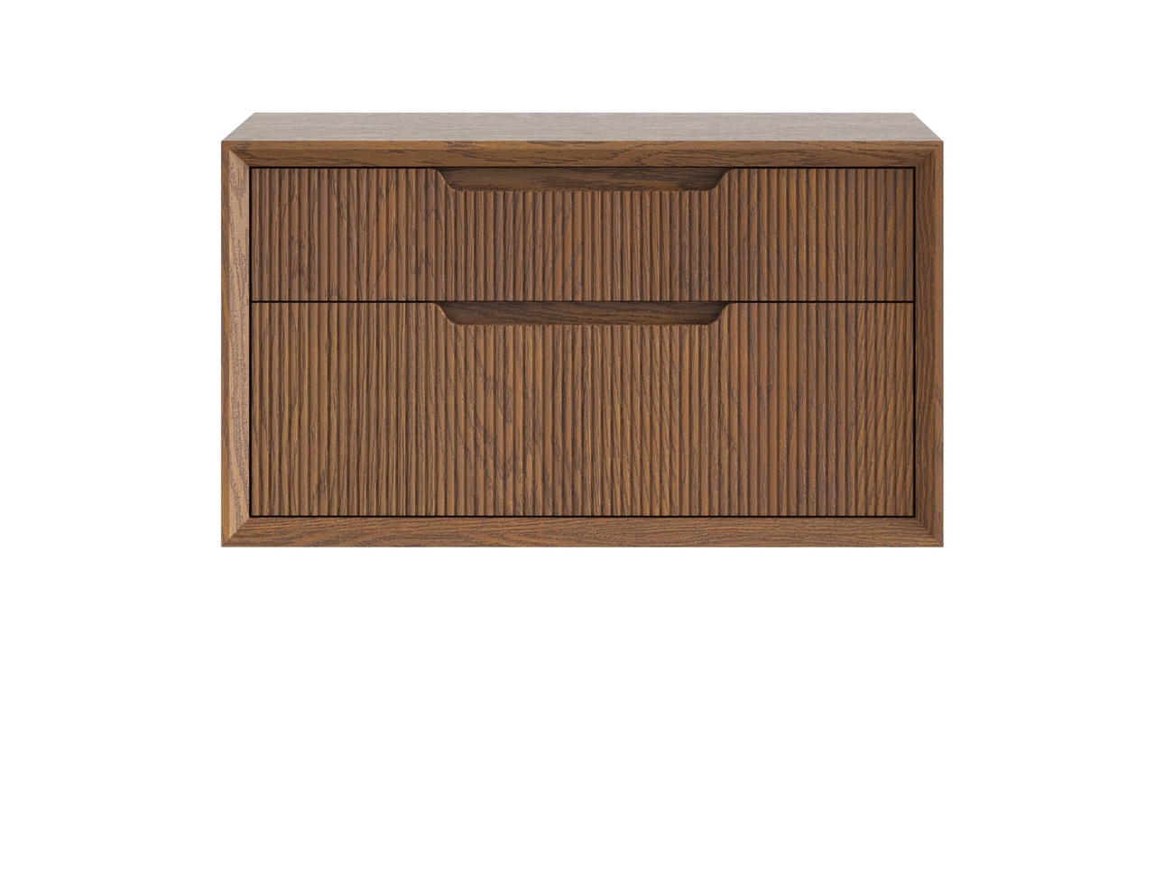 Тумба подвесная прикроватная Velvet 2 ящика дуб каштановый матовый