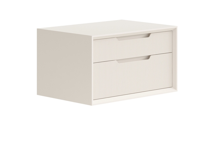 Мебель Тумба подвесная прикроватная Вельвет 2 ящика. Цвет Матовый бежево-серый. Материал Гладкая эмаль. Коллекция Тумба подвесная прикроватная Вельвет 2 ящика. Фото. Мебель Тумба подвесная прикроватная Вельвет 2 ящика. Цвет Матовый бежево-серый. Материал Гладкая эмаль. Коллекция Тумба подвесная прикроватная Вельвет 2 ящика. Картинка.