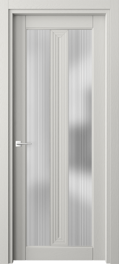 Дверь межкомнатная 6122 ДСР ДОЖДЬ. Цвет Дуб серая эмаль. Материал Массив дуба эмаль. Коллекция Эго. Картинка.