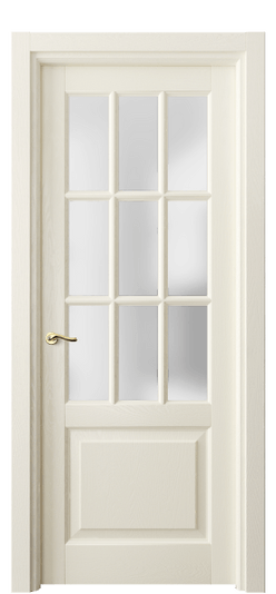 Дверь межкомнатная 0748 ДМБ САТ. Цвет Дуб молочно-белый. Материал Массив дуба эмаль. Коллекция Лигнум. Картинка.