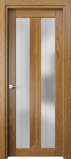 Дверь межкомнатная 6122 ДМД ДОЖДЬ. Цвет Дуб медовый. Материал Массив дуба. Коллекция Эго. Картинка.