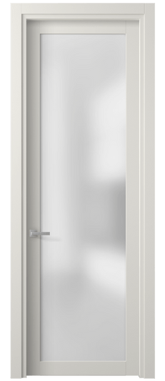 Дверь межкомнатная 2102 ПЭБЛ САТ. Цвет ПЭТ белоснежный. Материал ПЭТ. Коллекция Планум. Картинка.