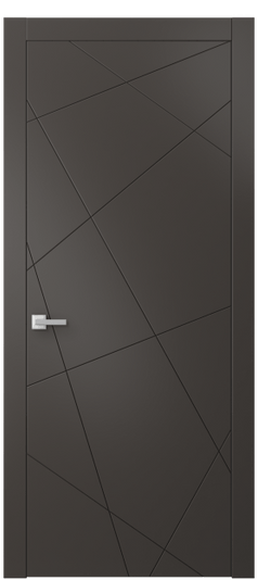 Дверь межкомнатная 8048 МАН. Цвет Матовый антрацит. Материал Гладкая эмаль. Коллекция Линия. Картинка.