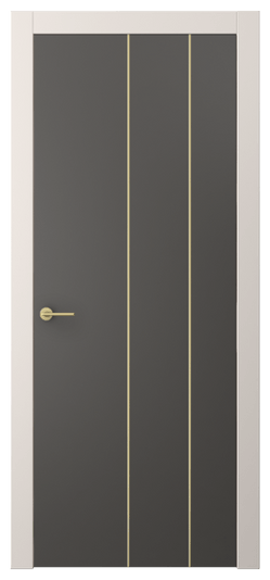 Дверь межкомнатная АКП 4205 ПЭГФ. Цвет ПЭТ графитовый. Материал ПЭТ. Коллекция Фридом. Картинка.