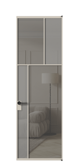 Межкомнатная дверь АЛПЛ041.22 АСБЖ Серый сатин матовое + Серый прозрачное. Цвет Алюминий светло-бежевый. Материал Алюминий в эмали. Коллекция Мозаик. Фото. Дверь межкомнатная АЛПЛ041.22 АСБЖ Серый сатин матовое + Серый прозрачное. Цвет Алюминий светло-бежевый. Материал Алюминий в эмали. Коллекция Мозаик. Картинка.