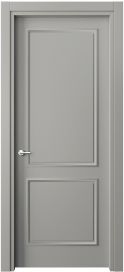 Дверь межкомнатная 8121 МНСР. Цвет Матовый нейтральный серый. Материал Гладкая эмаль. Коллекция Париж. Картинка.