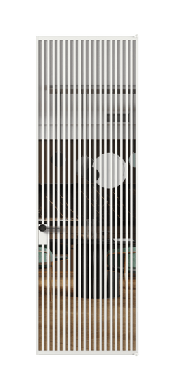 Дверь межкомнатная АЛПЛ040.07 Crystalvision АБЛ. Цвет Алюминий белоснежный. Материал Алюминий в эмали. Коллекция Формато. Картинка.