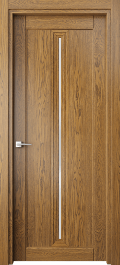 Дверь межкомнатная 6123 ДМД САТ. Цвет Дуб медовый. Материал Массив дуба. Коллекция Эго. Картинка.