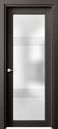 Дверь межкомнатная 6112 ДАН 3D. Цвет Дуб антрацит. Материал Массив дуба эмаль. Коллекция Эго. Картинка.