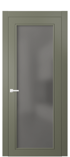 Дверь межкомнатная 8000 МОТ СЕР САТ. Цвет Матовый оливковый тёмный. Материал Гладкая эмаль. Коллекция Нео Классик. Картинка.