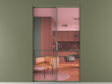 Перегородка Формато внутри проёма 2 створки