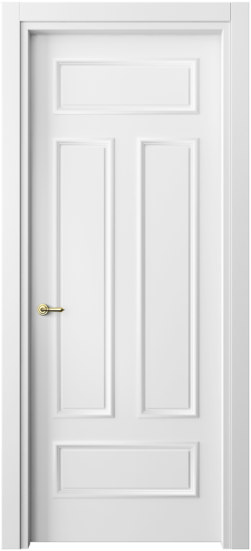 Дверь межкомнатная 8143 МБЛ. Цвет Матовый белоснежный. Материал Гладкая эмаль. Коллекция Париж. Картинка.