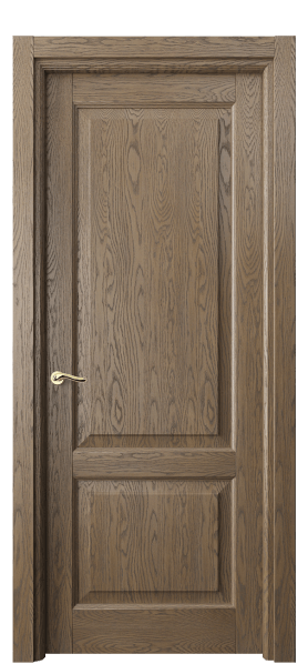Дверь межкомнатная 0741 ДММ.Б. Цвет Дуб мраморный брашированный. Материал Массив дуба брашированный. Коллекция Лигнум. Картинка.